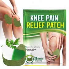 Natural Knee Joint Pain Relief Patches 12pk Herbal Self-Heating Wormwood
