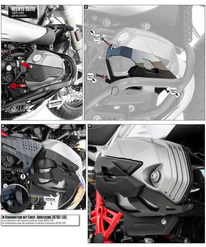 For BMW R nineT Scrambler Motorcycle EngineGuards Cylinder Head Guards Protector - Picture 4 of 8