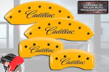 Cursive 2014 "Cadillac" ELR Front Rear Yellow MGP Brake Disc Caliper Covers