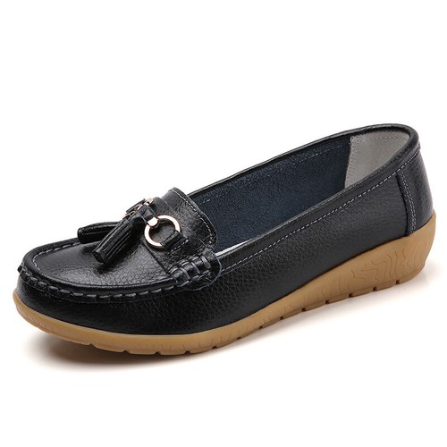 UK Womens Loafers Mocassin Flat Shoes Ladies Comfy Casual Leather Shoes Size - Bild 10 von 32