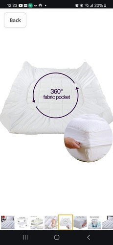 Easeland Twin Mattress Toppers. Open Box. Small Drag Mark - Picture 12 of 14