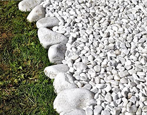 Decorative Garden Stones SNOW WHITE Marble Pebbles Greece Sizes Home Aquarium - Picture 12 of 46