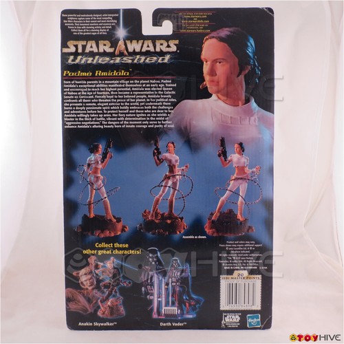 Star Wars Unleashed Padme Amidala ""perky"" Figur versiegelt auf Karte 2002 von Hasbo - Bild 4 von 4