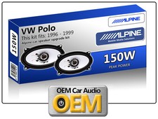 VW Polo Portellone Posteriore Altoparlanti Alpine Auto Kit 150W Potenza Max 4x6
