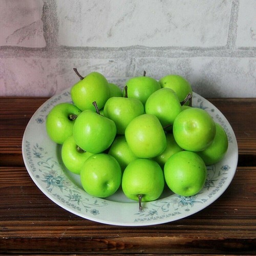 20pcs Plastic Artificial Apples Fruits Lifelike Kitchen Fake Fruit Home Decor - Picture 31 of 31