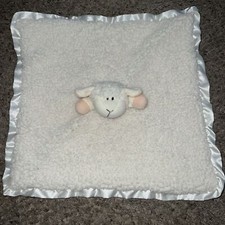 Stephen Baby Lamb Lovey Sherpa Plush Baby Security Blanket Satin Edges 16x16