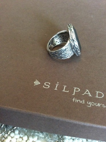 Silpada R1852 Sterling Silver Green Glass Ring Size 6 Retail was $79  - Picture 2 of 12