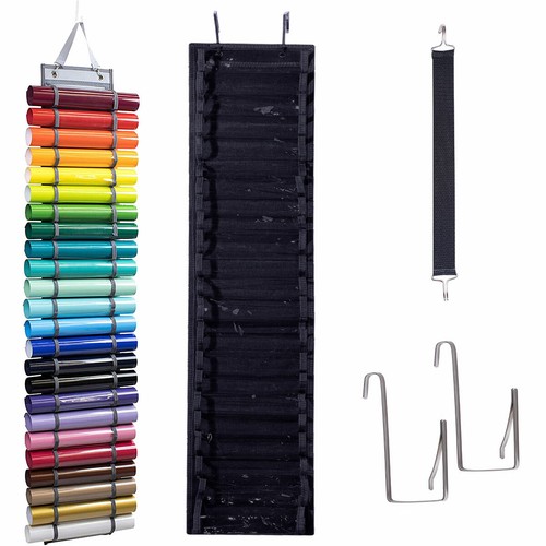 Vinyl Roll Holder Organizer Storage Rack Compartments Wall Mount Hanging KQ .a - Picture 8 of 17
