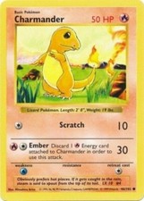 Pokemon Card Charmander 46/102 Shadowless Base Set EX