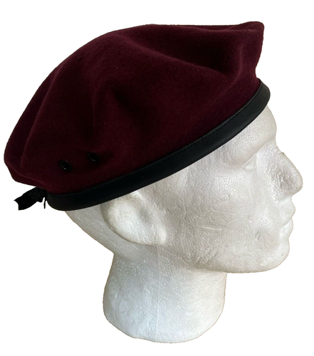 Reproduction British WW2 Airborne Beret - Maroon- 63 cm (7 3/4)- 100% Wool - Picture 3 of 5