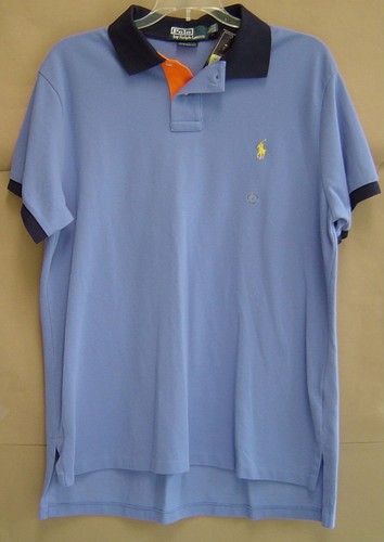 NWT $90 POLO RALPH LAUREN Mens L Custom Fit COLORBLOCKED MESH SHIRT 0473569 - Picture 2 of 2