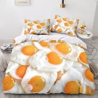 Double Duvet Cover Fried Egg Bedding Sets 3D Print 3 Pieces Soft Brushed