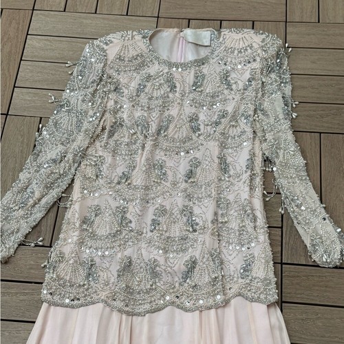 Suky Rosan Black Tie Oleg Cassini beaded and sequins gown - Picture 10 of 12