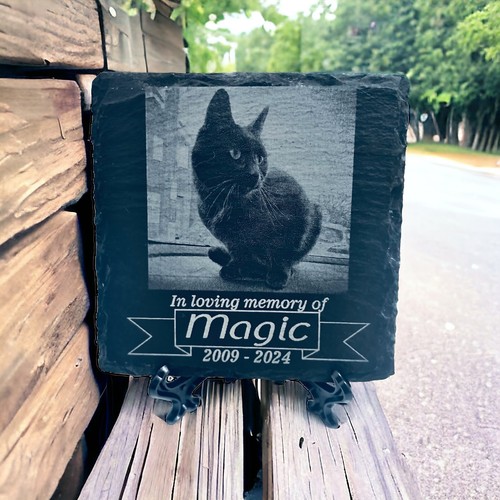 Cat Remembrance Plaque Cat Plaque Pet Memorial Stone Tribute Engraved Cat Custom - Picture 6 of 8