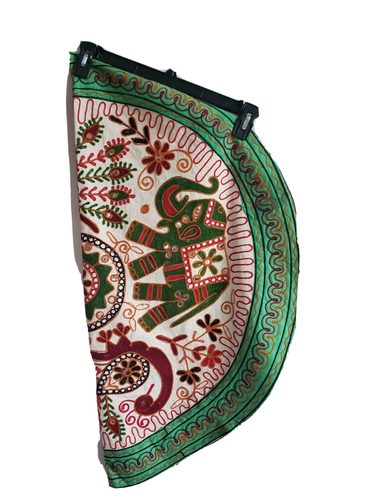 Patchwork Canvas Embroidered Tribal Wall Hanging Throw Mat Decoration 38"di#SGY - Picture 2 of 4