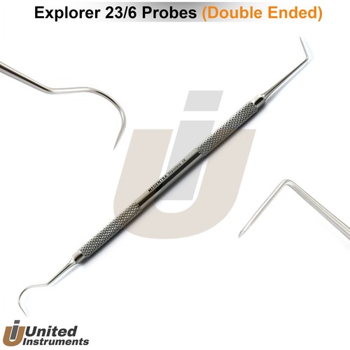 Endodontic Explorer Probes 23/6 Hook Tip Scaler Diagnostic Tartar Remover - Picture 2 of 3