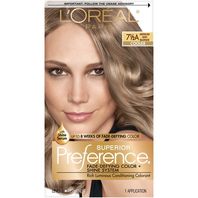 L Oreal Superior Preference Hair Color 7 1 2a Medium Ash Blonde