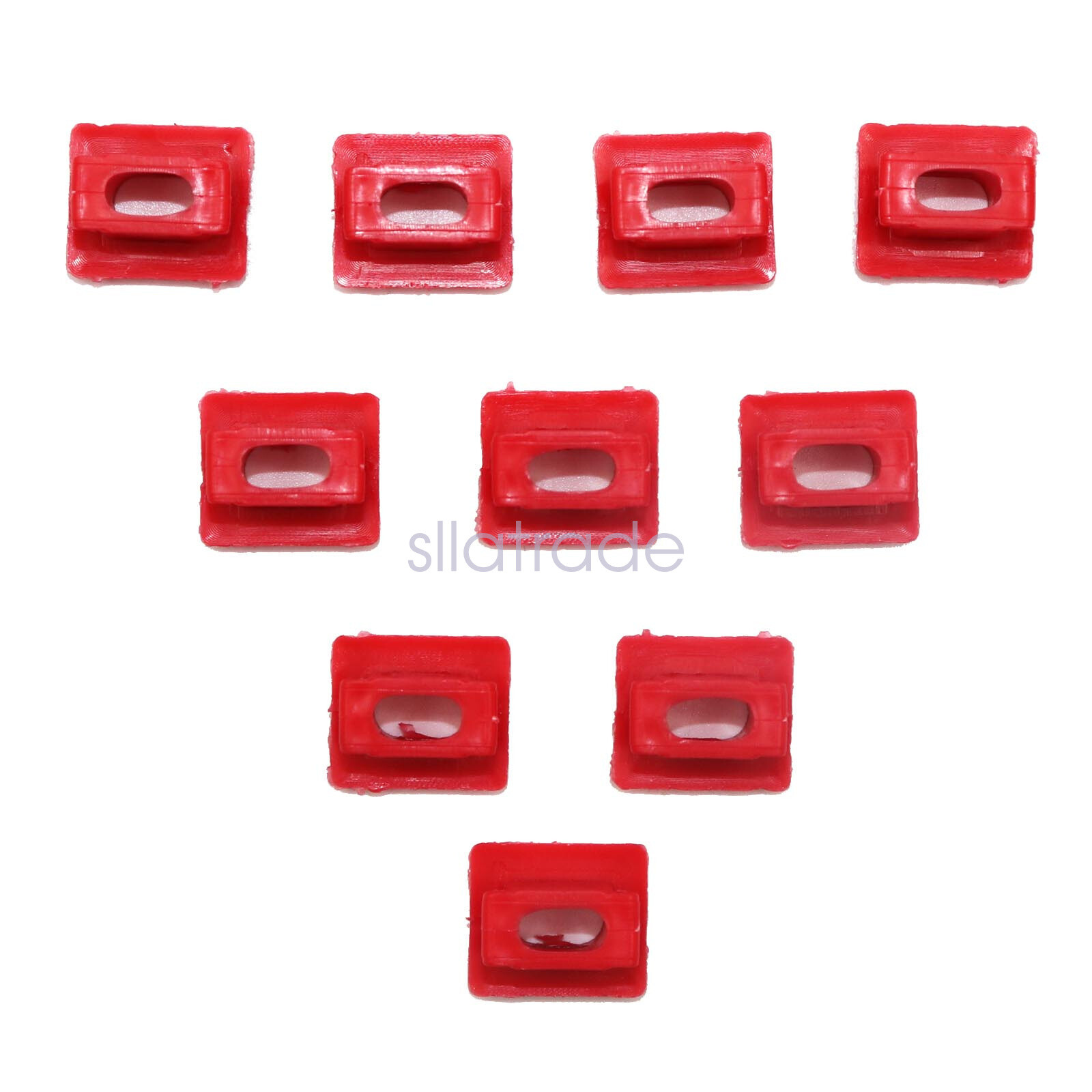 10-Piece Door Panel Clip Kit For BMW E46, E65, E66, X3 - Trim Fasteners & Mounting Screws (Red, Direct Replacement)