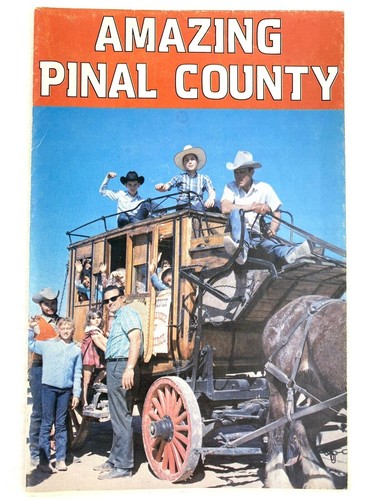 Amazing Pinal County Arizona Map with Rock Hound Data Annual Events 1976 History - Picture 1 of 11