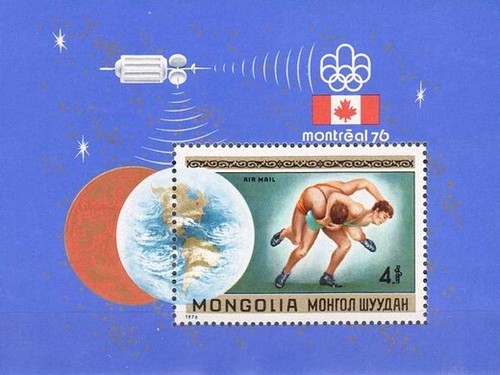 Mongolia 1976 Olimpiadi Sport Lotta foglio nuovo integro MNH** BF (C.ST)