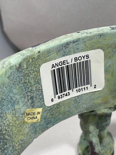 Elegant Angel Dog Bowl with Patina Finish New and So Beautiful in Large an Small - Picture 15 of 19