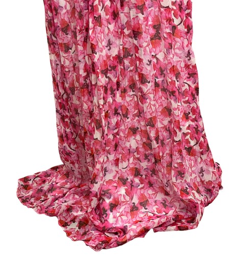 Kay Unger Pink Metallic & Silk Floral Empire Garden Maxi Dress sz 6 Lace Bust - Picture 3 of 16