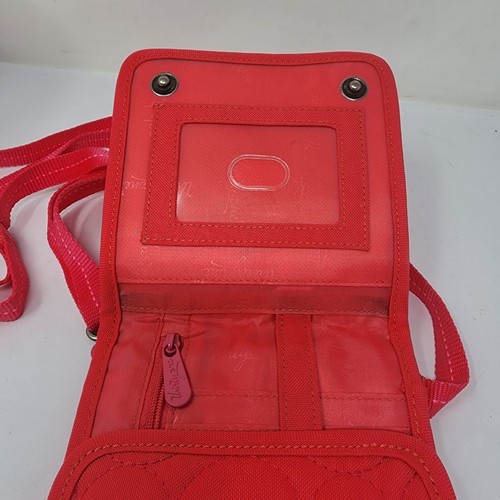 Cartera Bandolera Thirty One Coral Acolchada Correa Ajustable 5x7 NUEVA - Imagen 5 de 10