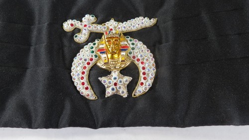 Shriners Kummerbund Standard Emblem SCHWARZ SATINIERT VERSTELLBAR - Bild 2 von 4
