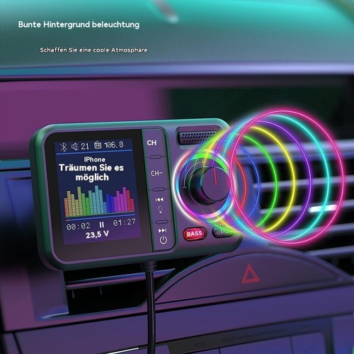 Dual USB FM Transmitter Radio Auto Bluetooth 5.0 KFZ Ladegerät Adapter für Handy - Bild 3 von 8
