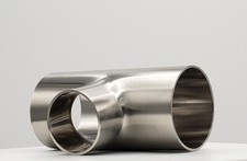 2" x 1.5" Butt-Weld Sanitary Long Reducing Tee (7RW) SS T304