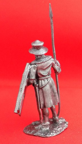 FIGURINA METALLO LATTA 54mm MINIATURA Statuina Sergente ambulante dell'Ordine Teutonico - Foto 4 di 5