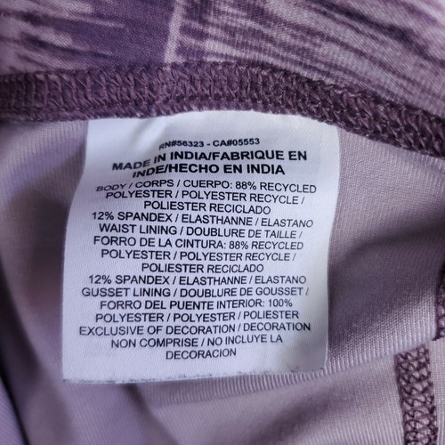 Nike Dri Fit Capri Leggings Gr. S Yoga Activewear Lila Brush Print Comfort - Bild 10 von 11