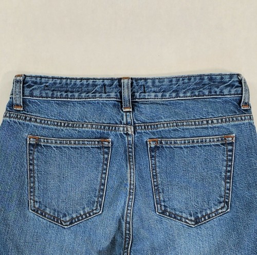 Abercrombie & Fitch Jeans Women's Ankle Straight Raw Hem Blue Stretch Denim 25 - Picture 4 of 11