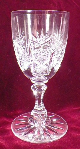 Lead Crystal Wine Goblet Buzz Stars Fans Diamonds Crosses PATTERN MAKER HELP - Picture 2 of 9