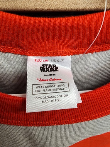 Hanna Andersson Sz 6/7 Star Wars Christmas Long John 2 Pc Pajamas The Child Yoda - Picture 4 of 16