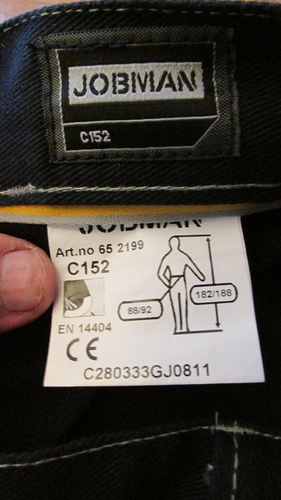 Jobman C152 Mens 34x32 "Silver Line" Swedish Heavy Work Pants Art. No.65 2599 - Picture 4 of 16