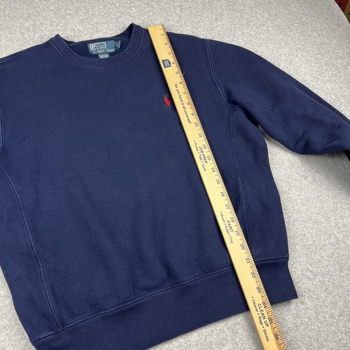 Polo Ralph Lauren Pony Logo Crewneck Sweatshirt Kids Boys Small Blue Red - Picture 6 of 7