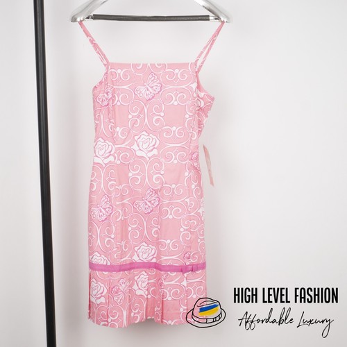 LILLY Pulitzer Pink Floral Sun Open Shoulders Fit & Flare Zip DEMI Dress 0 / XS