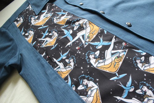 Camisa de Bowling XL Para Hombres Steady Rockabilly Años 50 Hot Rod EE. UU. Retro De Colección - Imagen 2 de 4
