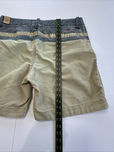 Hollister Herren Cord Shorts Gr. 36 Button Fly Streifen blau hellbraun Neu mit Etikett - Bild 15 von 17