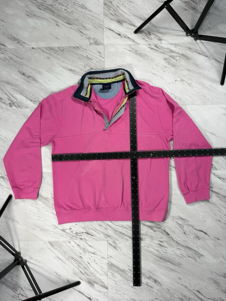 Pullover Paul & Shark Yachting Azul Denim Media Cremallera Rosa Grande #8 Foto 2 de 4