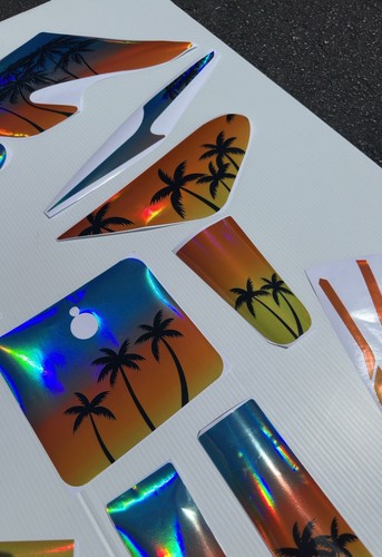 Razor MX500 MX650 graphics kit decals THICK AND HIGH GLOSS ..... HOLOGRAPHIC - Picture 4 of 5
