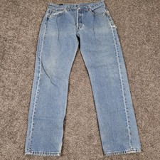 Vtg 90s Levi's 501 Men's Thrashed Distressed Jeans Made in USA 34x32 Fits 31x31