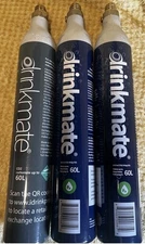 Lot of 3 Drinkmate CO2 Cylinder Replacement Canisters Empty 60L 14.5 oz Plz Read