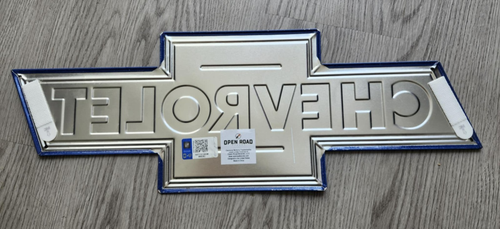 Chevrolet Chevy Emblem Logo Fliege 28" geprägt Metall Blechschild Oldtimer Garage - Bild 2 von 4