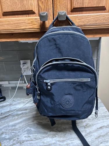 Kipling Seoul kleiner Tablet Rucksack Nylon schwarz Schultasche Affenkette