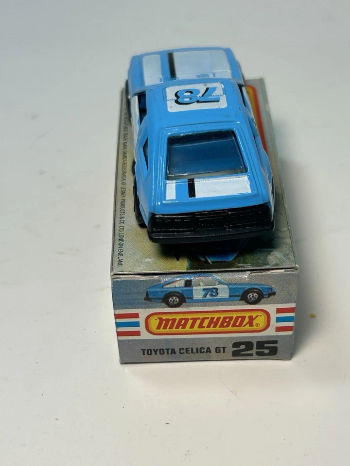 Matchbox 25 Toyota Celica GT Azul #78 Lesney Inglaterra Superrápido con Caja Foto 3 de 4