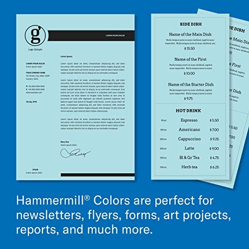 Colored Paper, 24 lb Blue Printer Paper, 8.5 x 11-1 Ream (500 Sheets) - Made ... - Picture 9 of 10