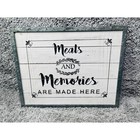 Meals & Memories Are Made Here Wood Metal Sign Farmhouse Country Kitchen