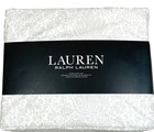 Grey-Beige Taupe Ralph Lauren Floral Queen 100% Cotton Sheet Set Water Lily New